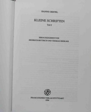Kleine Schriften. TEIL I Glasenapp-Stiftung: Glasenapp-Stiftung ; Bd. 32