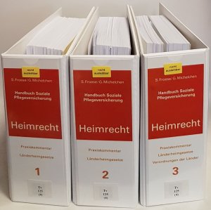 Handbuch Soziale Pflegeversicherung: Heimrecht: Praxiskommentar (3 Ordner KOMPLETT) - Grundwerk bis 21. Nachtragslieferung: Stand: August 2018.