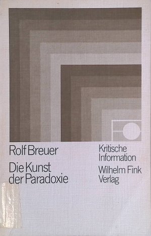 Die Kunst der Paradoxie : Sinnsuche u. Scheitern bei Samuel Beckett ; Samuel Beckett zum 70. Geburtstag. Kritische Information ; 45