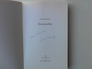 Druckstellen (SIGNIERTES EXEMPLAR)