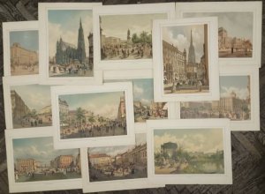 Wien nach Aquarellen von Rudolf und Franz Alt. Kärntnerring, Schottenring, Schwarzenbergplatz, Stephansdom, Freyung, Universität, Hodmuseen, Elisabethbrücke […]