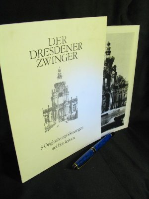 gebrauchtes Buch – ohne Autorenangabe - – Der Dresdener Zwinger - 5 Originalvergrößerungen auf Fotoleinen -