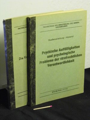 Studienmaterial zum Thema Die kriminalistische Fotografie + Studien-anleitung -material zu den Themen I Grundprobleme der speziellen forensischen Psychiatrie […]