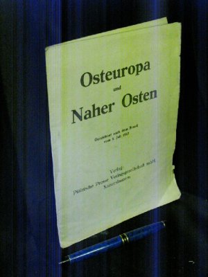 antiquarisches Buch – Landkarte] - – Osteuropa und Naher Osten - Gezeichnet nach dem Stand vom 1. Juli 1942 -