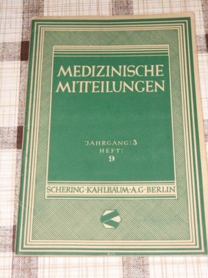 antiquarisches Buch – Medizinische Mitteilungen Jahrgang 3, Heft 9 Dezember 1931