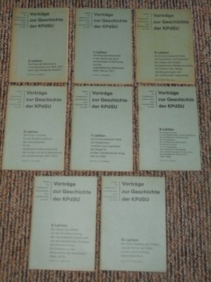 Vorträge zur Geschichte der KPdSU Lektion 1, 2, 3, 4, 5, 6, 7, 8, 9 und 10