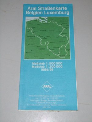 Belgien, Luxemburg : 9 Stadtdurchfahrtspläne im Grossmassstab von 1:25000 bis 1:10000 ; Antwerpen, Brugge, Bruxelles. Brüssel,Charleroi, Gent, Liège, Luxembourg/Luxemburg, Namur, Oostende / Aral