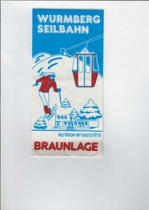 gebrauchtes Buch – Faltblatt - Wurmberg Seilbahn Braunlage.