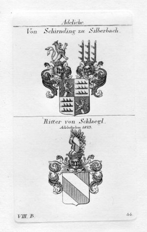 antiquarisches Buch – Schirnding Silberbach / Schlaegl - Wappen Adel coat of arms heraldry Heraldik