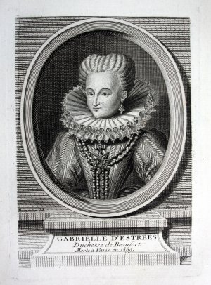 antiquarisches Buch – Fiquet, Etienne  – "Gabrielle d'Estrees" - Gabrielle d'Estrees (1570 - 1599) Duchess Beaufort Verneuil Heinrich IV mistress Mätresse Frankreich France  Portrait engraving