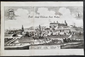 "Fürstl. Sächs: Residents Stadt Gotha." - Gotha Panorama Thüringen