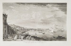 "I.ere Vue de la Ville de Naples, prise du Faubourg de Chiaya." - Napoli veduta Panorama Italia Italy Italien