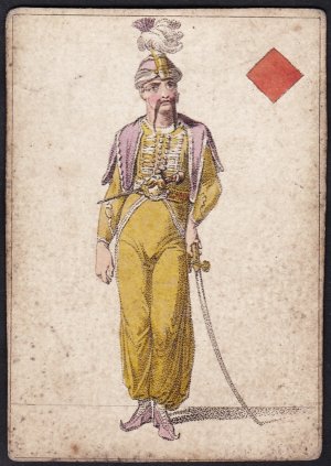 gebrauchtes Spiel – Spielkarten / Playing cards / cartes a jouer – Karo Bube) / (Jack of diamonds) - transformation playing card / Spielkarte / carte a jouer