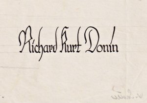 "Richard Kurt Donin" - Exlibris ex-libris bookplate