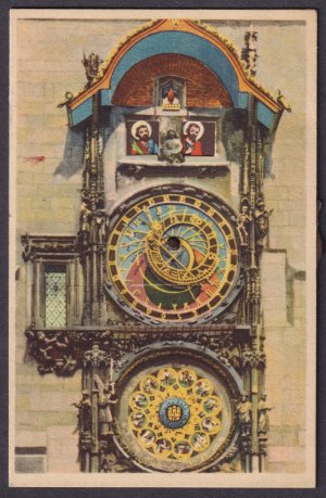 "Praha - Orloj / Prague - Horologe astronomique / Prague - Astronomical Clock / Prag - Astronomische Uhr" - Prag Praha Prague Prager Rathausuhr Aposteluhr Böhmen Bohemia Czech Cechy Cesko Tschechien Ansichtskarte Postkarte AK postcard