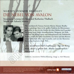 gebrauchtes Hörbuch – Marion Zimmer Bradley – Die Nebel von Avalon // Avalon 08 // Inszenierte Lesung mit Anna und Katharina Thalbach auf 12 CDs