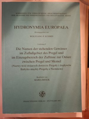 Die Namen der stehenden Gewässer im Zuflussgebiet des Pregel und im Einzugsbereich der Zuflüsse zur Ostsee zwischen Pregel und Memel