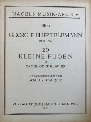 antiquarisches Buch – Georg Philipp Telemann – 20 kleine Fugen für Orgel oder Klavier