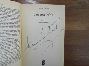 SIGNIERT Der rote Wolf : Roman e. Sommers. /// Autogramm Autograph signiert signed signee [Aus d. Amerikan. übertr. von Hansjürgen Wille u. Barbara Klau […]