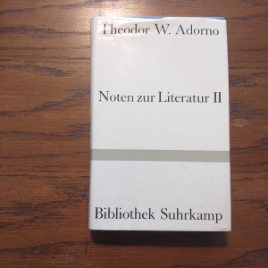 antiquarisches Buch – Adorno,Theodor W. – Noten zur Literatur II