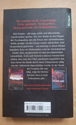 gebrauchtes Buch – Sebastian Fitzek – Der Seelenbrecher - Psychothriller