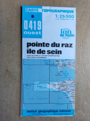 gebrauchtes Buch – pointe du raz ile de sein - Cartes ign 0419 ouest - 1 : 25 000