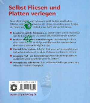 gebrauchtes Buch – Erich H. Heimann – Selbst Fliesen und Platten verlegen