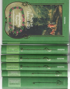 gebrauchtes Buch – Ganghofer Ludwig – Das Gotteslehen,Die Trutze von Trutzberg,Der Jäger von Fall,Der Mann im Salz,Der Ochsenkrieg,,Der laufende Berg,Der dorfapostel,Das Märchen vom Karfunkels,Gewitter im Mai, Der Besondere,Das Schweigen im Walde,Edelweisskönig,  Der Herrgottschnitzer von...