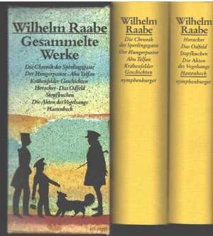 gebrauchtes Buch – Wilhelm Raabe – Gesammelte Werke: von Wilhelm Raabe in zwei Bänden, Band 1 und 2   Romane und Erzählungen Die Chronik der Sperlingsgasse Der Hungerpastor - AbuTelfan Krähenfelder.Geschichten Horacker   Das Odfeld   Stopfkuchen   Die-Akten desVogelsangs  Hastenbeck