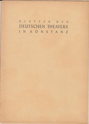 Spielzet: 1948/49, Programmheft zu: "Viel Lärm um Nichts". - Aufführung am 22. Juli 1949. - Regie: Heinz Hilpert / Bühnenbild: Jan Schlubach / Kostüme […]