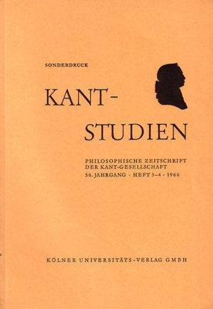 Pflicht und Moralität. Eine Antinomie in Kants Ethik. Sonderdruck ' Kantstudien '. Philosophische Zeitschrift der Kant - Gesellschaft. Jahrgang 56, Heft  3 - 4, 1966.