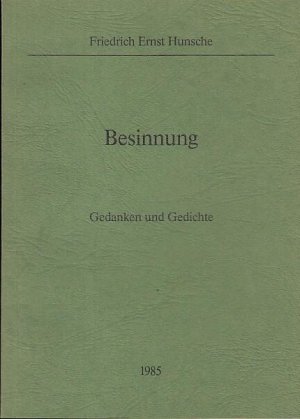 Besinnung. Gedanken und Gedichte.