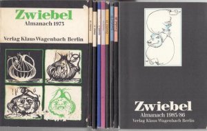 Zwiebel Almanach. Konvolut mit 9 Jahrgängen aus den Jahren 1973 bis 1985/1986. - Enthalten: 9, 10, 11, 14, 15, 18, 19, 20 und 21. und 5. - Beigegeben […]