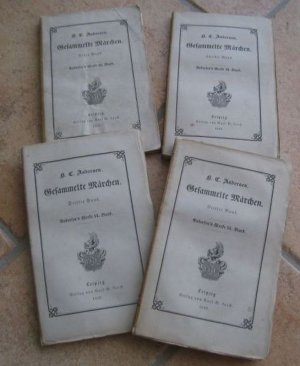 Gesammelte Märchen, erster bis vierter Theil ( = H. C. Andersen's Gesammelte Werke, 12. - 15. Band, vom Verfasser selbst besorgte Ausgabe)