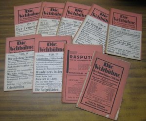 Die Weltbühne: 23. Jahrgang 1927, Konvolut mit 9 Heften. Es liegen vor: 6, 34, 37, 38, 43, 47, 50, 51 und 52. Wochenschrift für Politik, Kunst, Wirtschaft […]