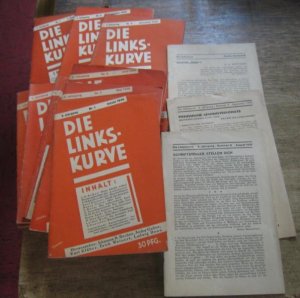 Die Linkskurve. Konvolut mit 22 Nummern. - Enthalten: 1. Jahrgang 1929, Nr. 1, 2, 4 / 2. Jhgg. 1930, No. 1, 5, 6, 7, 12 / 3. Jg. 1931, Hefte 2, 3, 4, […]