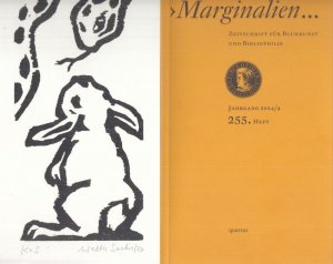 Marginalien. Heft 255, 4.2024. - Mit graphischer Beilage (Holzschnitt, signiert): Walter Sachs: Karnickel und Schlange.