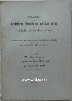 Geschichte der Bekleidung, Bewaffnung und Ausrüstung des Königlich Preußischen Heeres