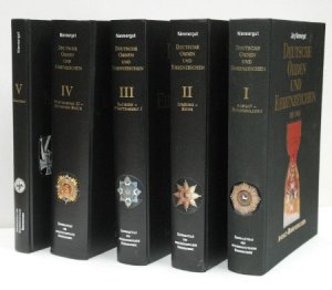 Deutsche Orden und Ehrenzeichen bis 1945 - Band I - V in 5 Büchern KOMPLETT!