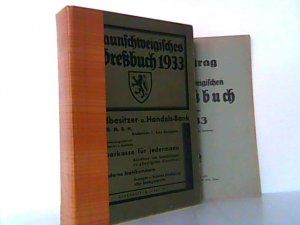 Braunschweigisches Adressbuch für das Jahr 1933.