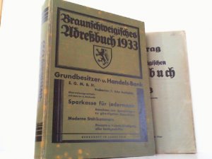 Braunschweigisches Adressbuch für das Jahr 1933.