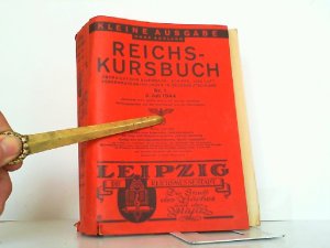 Reichs-Kursbuch. Kleine Ausgabe Nr. 1. und 1.-5. Abteilung KOMPLETT mit Nachträgen! 3. Juli 1944 (bis auf weiteres). Übersicht der Eisenbahn-, Schiffs […]