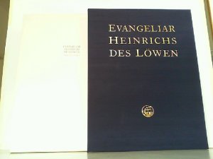 gebrauchtes Buch – Heinrich der Löwe – Evangeliar Heinrich des Löwen. Maiestas Domini Blatt 172 r und eine Textseite Blatt 103 v. Zwei Originalfaksimileblätter gedruckt im Granolithoverfahren.