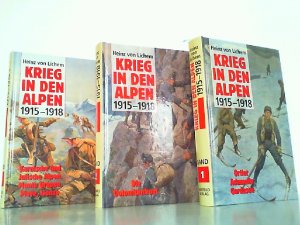 Krieg in den Alpen 1915 - 1918. Hier 3 Bände in 3 Büchern komplett ! 1. Ortler-Adamello-Gardasee. 2. Die Dolomitenfront. 3. Karnische und Julische Alpen […]