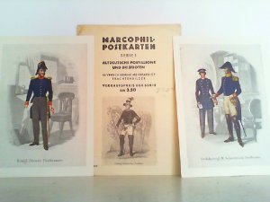 Serie 1 - Altdeutsche Postillione und Briefboten. 16 verschiedene mehrfarbige Trachtenbilder.