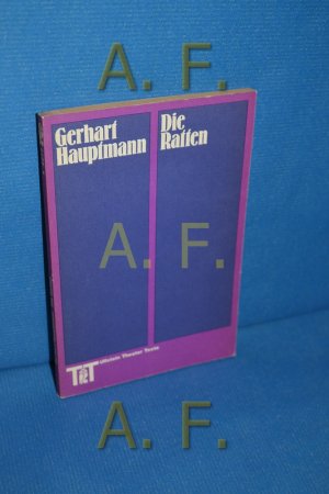 gebrauchtes Buch – Gerhart Hauptmann – Die Ratten. - Berliner Tragikomödie