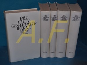 Paul Celan Gesammelte Werke in 5 Bänden : Band 1-3: Gedichte 1-3, Prosa / Band 4 u. 5: Übertragungen 1-2. (teilweise zweisprachig)