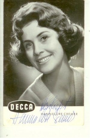 Bildkarte mit Autogramm