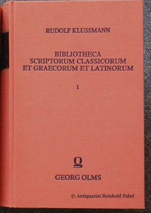 Bibliotheca scriptorum classicorum et graecorum et latinorum. (Die Literatur von 1878 bis 1896 einschließlich umfassend). (4 Tle. in ) 2 Bdn. (NACHDRUCK der Ausgabe Leipzig 1909-1913).