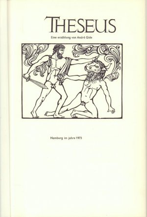 Theseus. Eine Erzählung. (Übersetzt v. Ernst Robert Curtius).